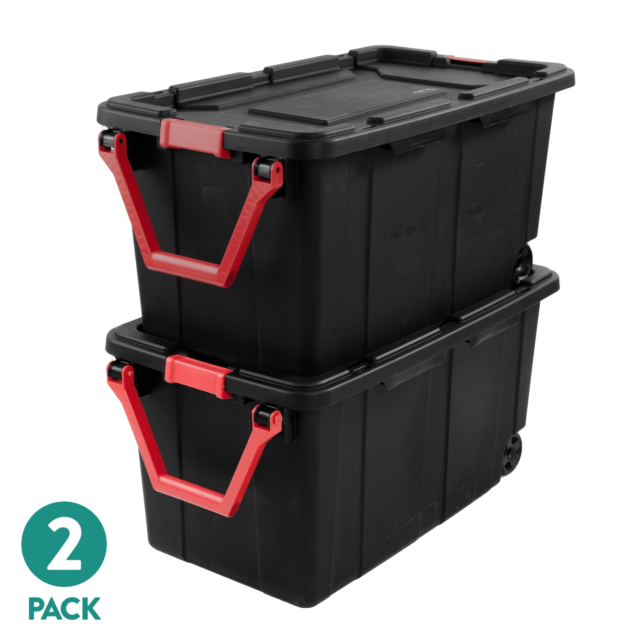 Sterilite Extra-Large Wheeled Industrial Storage Bin 40 Gallon 2-Pack Deal