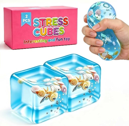Stress Relief Cube Squishy Toys - 2ct Deal