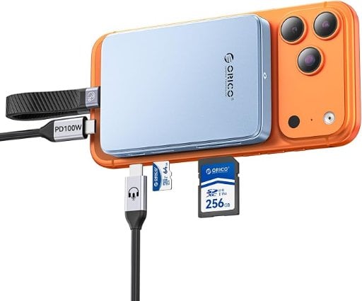 ORICO 10Gbps Magnetic M.2 NVMe Enclosure with Card Reader