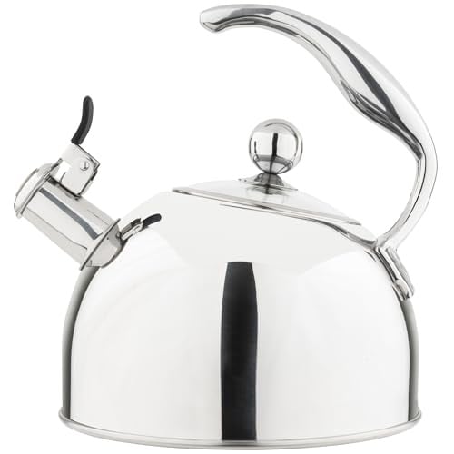 2.6 qt. 10-cups Stainless Steel Whistling Kettle with 3-Ply Base Deal