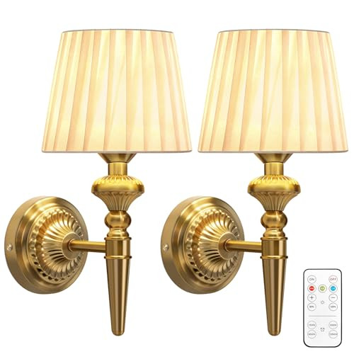 Battery Operated Wall Sconce Set of 2