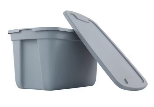 Project Source 18 Gallon. 72 Quart, Gray Stackable Snap Lid Storage Tote