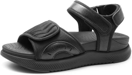 DREAM PAIRS Women's Arch Support Platform Hiking Sandals (Black, Sizes 8-11) Deal
