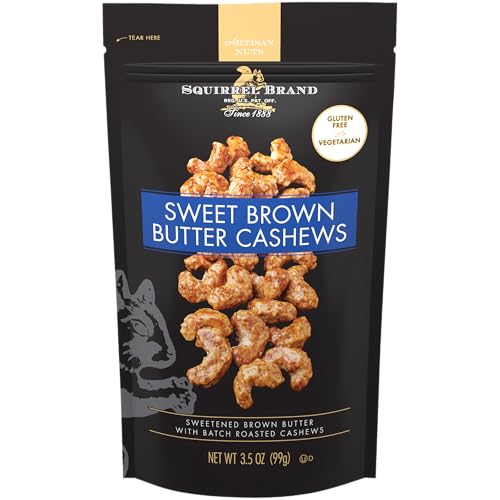 Squirrel Brand Cashews Sweet Brown Butter 3.5-Oz
