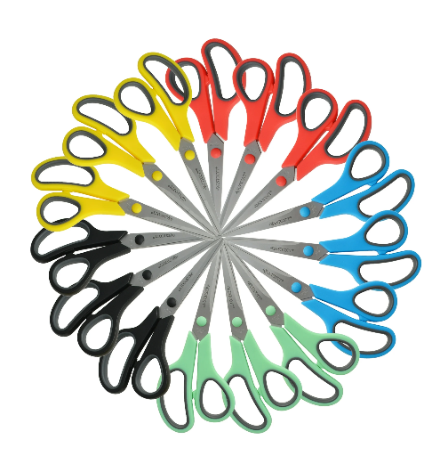 Westcott 8" Stainless Steel Soft Handle Scissors 15-Pack