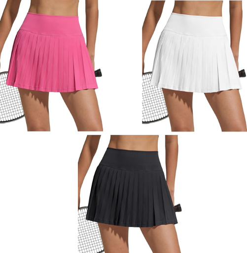 G4Free 15" Pleated Flowy Tennis Skirts for Women Deal