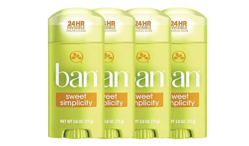Ban Invisible Solid Antiperspirant Deodorant Sweet Simplicity 4-Pack Deal