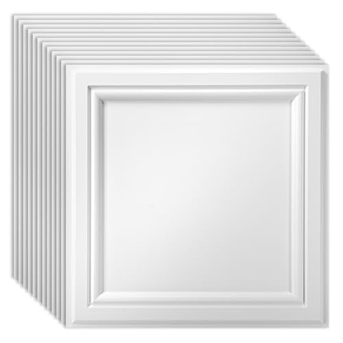 Art3d 12 Pack PVC Ceiling Tiles 24x24 Inches Snow White Deal