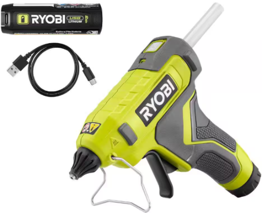RYOBI USB Lithium Cordless Glue Gun Kit with 2.0 Ah Battery (3-Piece)