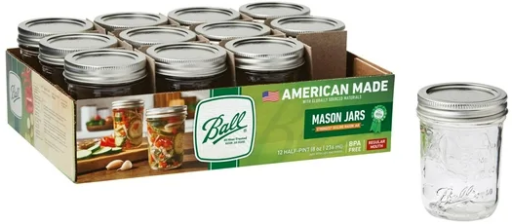 Ball Glass Mason Jar 12-Count 8-Oz Deal