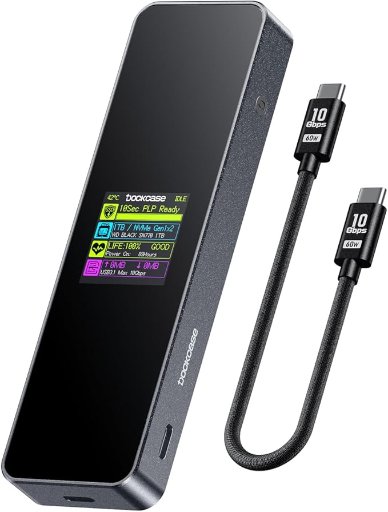 DOCKCASE Visual Smart M.2 NVMe SSD Enclosure