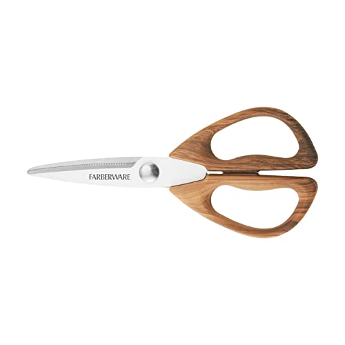 Farberware Kitchen Shears with Stainless Steel Blades and Faux Wood Handle Deal