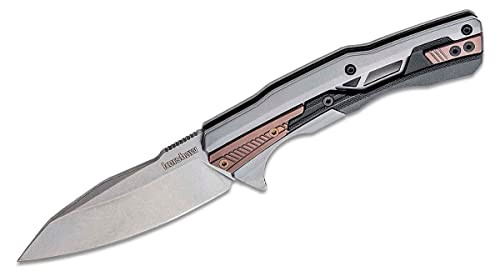 Kershaw Endgame Pocket Knife, Silver and Black, 3.25 Inch Steel Spear Point Plain Edge Blade Deal