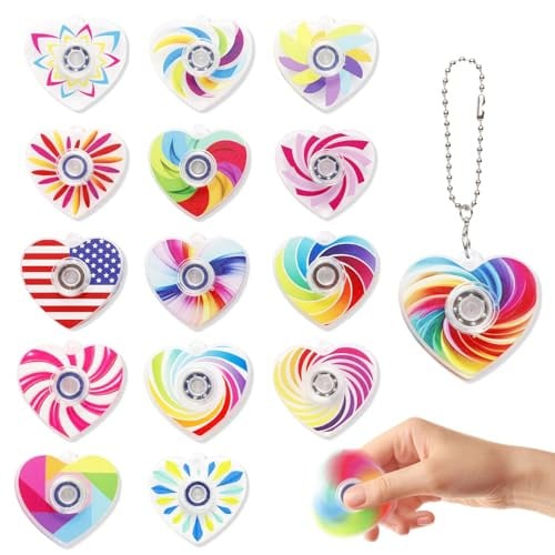 Heart Fidget Spinner Party Favors, 30 Pack Deal