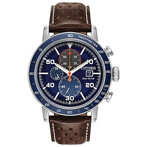 Citizen Eco-Drive Men's Brycen Leather Chronograph Watch CA0648-09L Deal