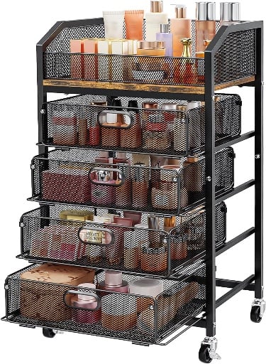 SUNALLY Makeup Organizer Cart with 4 Drawers Deal