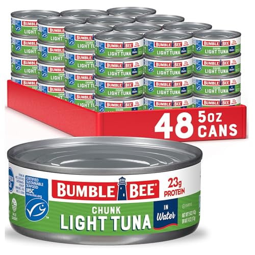 Bumble Bee Chunk Light Tuna In Water, 5 oz Cans (48-Pack) Deal