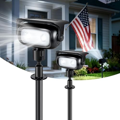 Ollny 360° Rotation Solar Spot Lights 2-Pack (Cool White) Deal