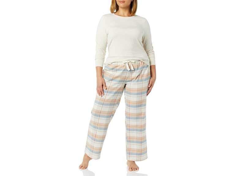 Amazon Essentials Women's Lightweight Flannel Long Sleeve Pajama Set Deal