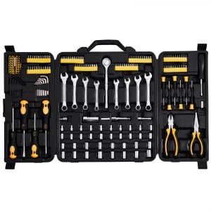 VEVOR 221-Piece Mechanics Tool Set 1/4" & 3/8" Drive