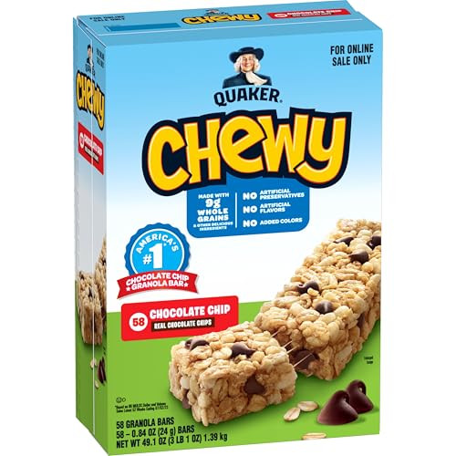 58-Pack 0.84-Oz Quaker Chewy Granola Bars (Chocolate Chip)