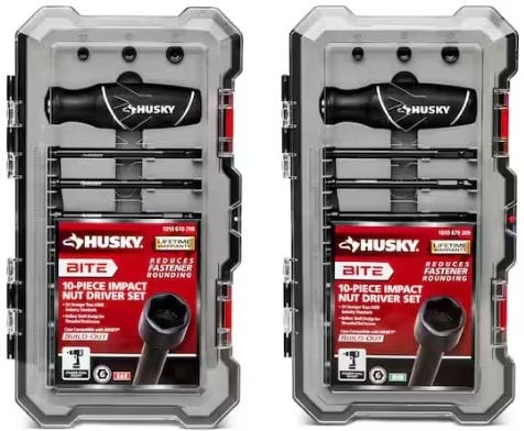 Husky BITE SAE and Metric Impact Ready Interchangeable Nut Driver Set (20-Piece) Deal