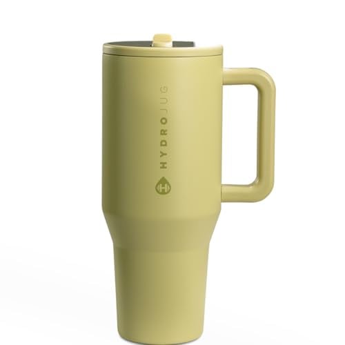 HydroJug Traveler 32 oz Water Bottle with Handle & Flip Straw, Olive Deal