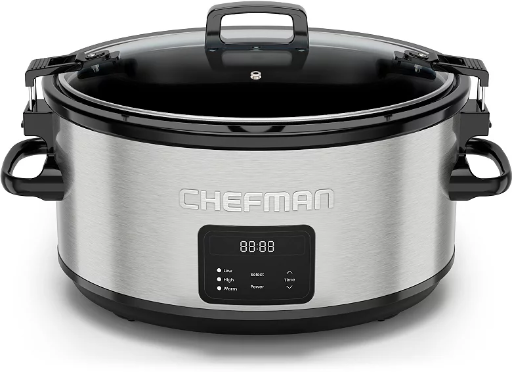 Chefman 7-qt. Programmable Slow Cooker with Locking Lid
