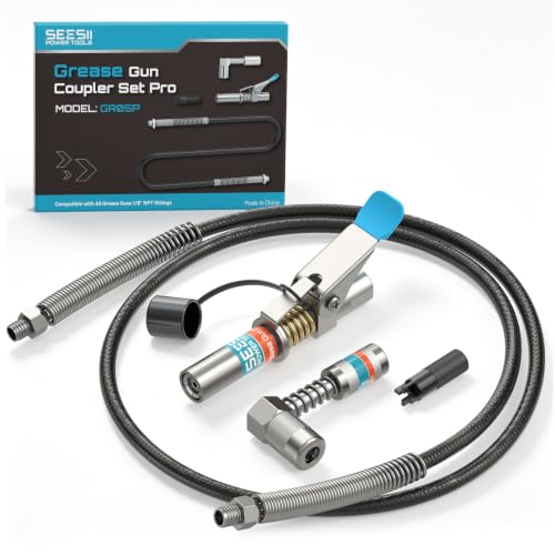 Seesii Grease Gun Accessory Kit Pro w/ 12000 PSI Quick-Release Coupler Deal