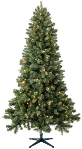7.5 ft Pre-Lit California Pine Artificial Christmas Tree with Color-Changing LED Lights