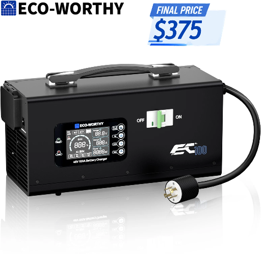 ECO-WORTHY 48V 100A Charger for 120/240V Generators
