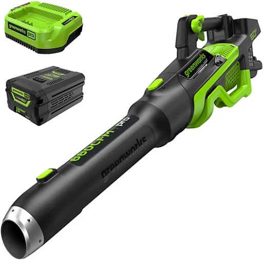Greenworks 180 MPH/660 CFM 60V Cordless Handheld Leaf Blower with 2.5Ah Battery