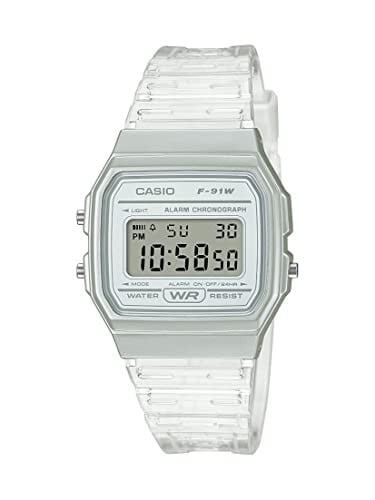 Casio F91W Series Women's Digital Watch w/ Clear Strap Deal