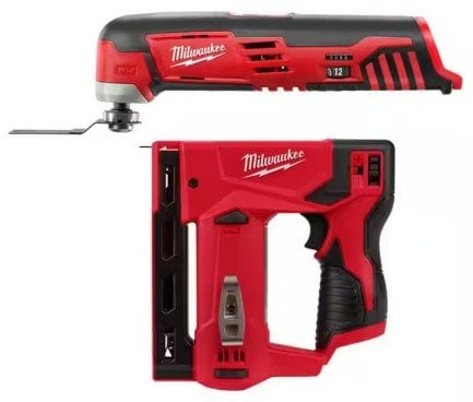 Milwaukee M12 12-Volt Lithium-Ion Cordless Oscillating Multi-Tool with 3/8 in. Crown Stapler