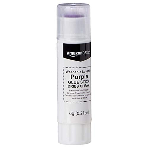 Amazon Basics Purple Washable School Glue Sticks 4-Pack