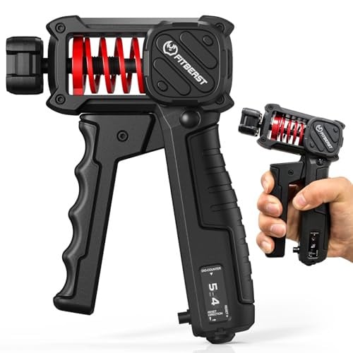 FitBeast Adjustable Grip Strength Trainer with Built-In Counter (30–130lb) Deal