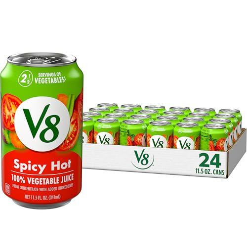 24-Pack 11.5-Oz V8 100% Vegetable Juice (Spicy Hot)
