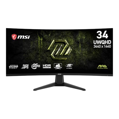 MSI MAG 346CQDF E20 34" 3440x1440 UWQHD 200Hz VA Curved Gaming Monitor Deal