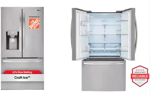 LG 28 cu. ft. 3 Door French Door Refrigerator with Ice and Water Dispenser and Craft Ice Deal