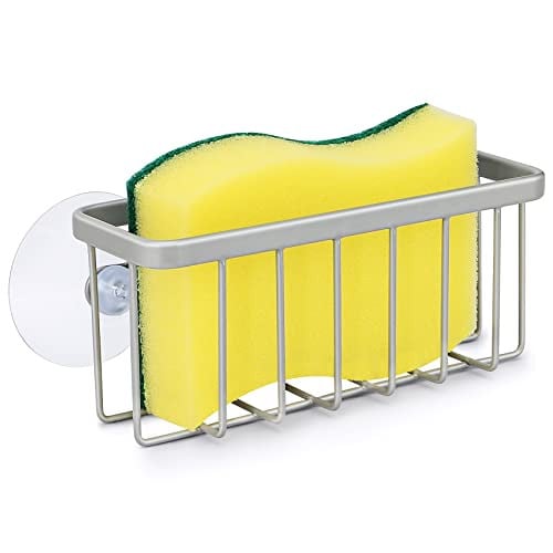 HLOOL Kitchen Sink Sponge Holder (Mat Silver)