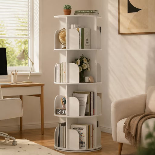 CONCETTA 4-Tier Rotating Bookshelf Deal