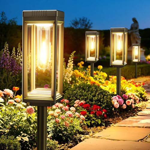 VICOUP Adjustable-Height Solar Pathway Lights 8-Count Deal