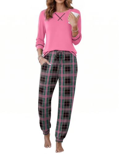 Ekouaer Pajamas for Women Set Long Sleeve Top and Jogger Pants Lounge Sets Deal