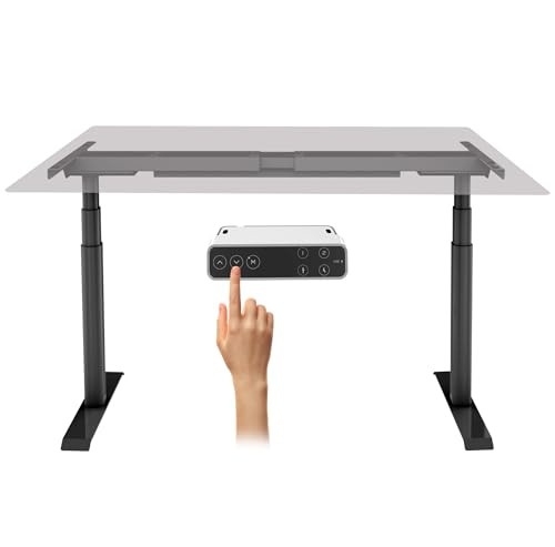 FLEXISPOT E6 Pro Oval Dual Motor 3 Stages Standing Desk (Black)