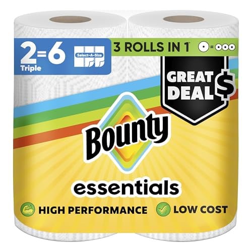 Bounty Essentials Select-A-Size Paper Towels 6 Big Rolls