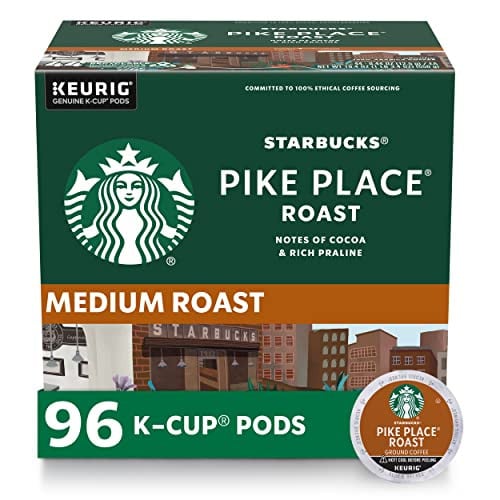 Starbucks K-Cup Coffee Pods Pike Place Roast 96 Count Deal