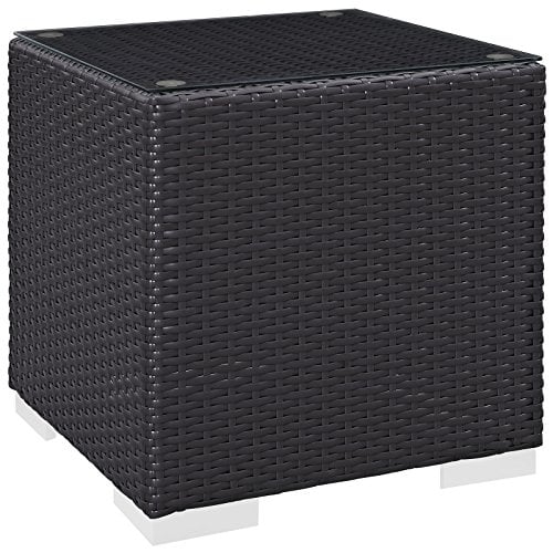Modway Convene Wicker Rattan Outdoor Patio Side Table in Espresso Deal