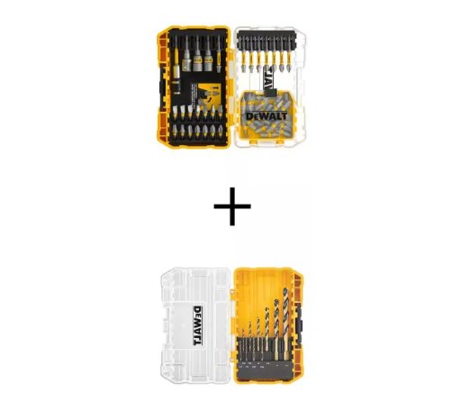 Dewalt 1/4 in. Hex Steel Screwdriving Bit Set (50-Piece) w/ Twist Drill Bit Set (10-Piece)