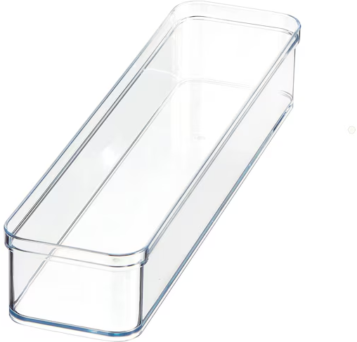 Style Selections 12" x 3" x 2" Freestanding Plastic Utensil Drawer Organizer Bin