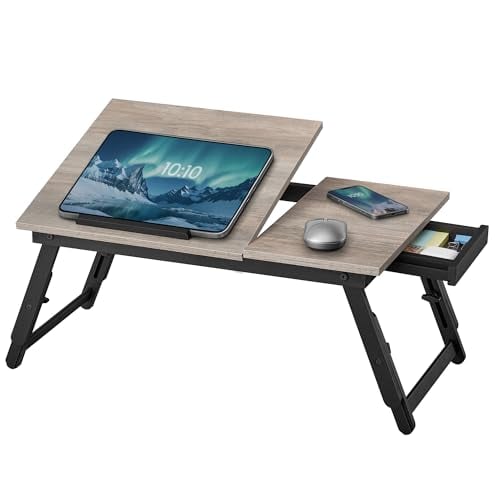 SONGMICS Bed Laptop Desk, Folding Bed Tray, Adjustable Angle and Height Deal